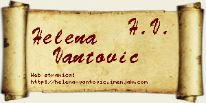 Helena Vantović vizit kartica